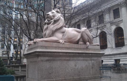 NYPL Lion photo for blog